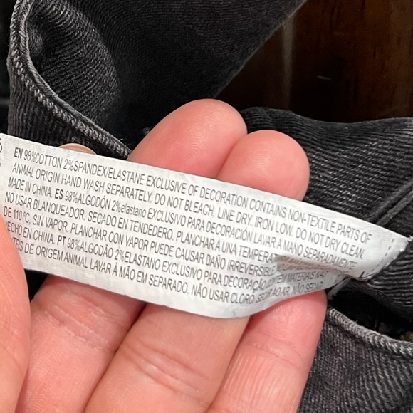 Forever 21 Black Denim Bralette with Feather‎ Trim Sz. M NWT - Picture 7 of 7